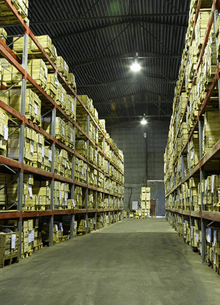 Estanterías Madrid cajas en estanterías 